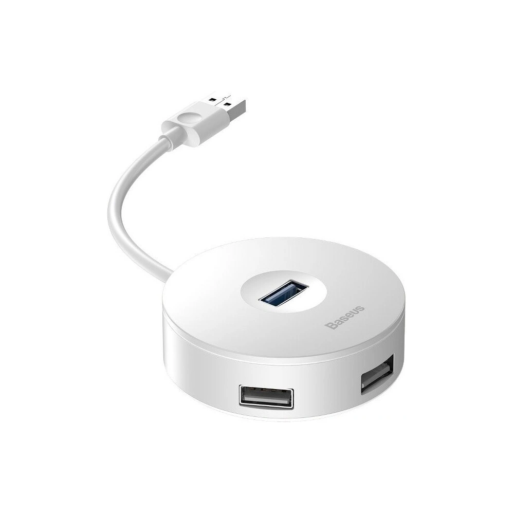 Hurtownia GSM - Hub 4w1 USB do USB 3.0 + 3x USB 2.0 Baseus 15cm (bílý) - BSU362WHT - {ean13} - Hurt