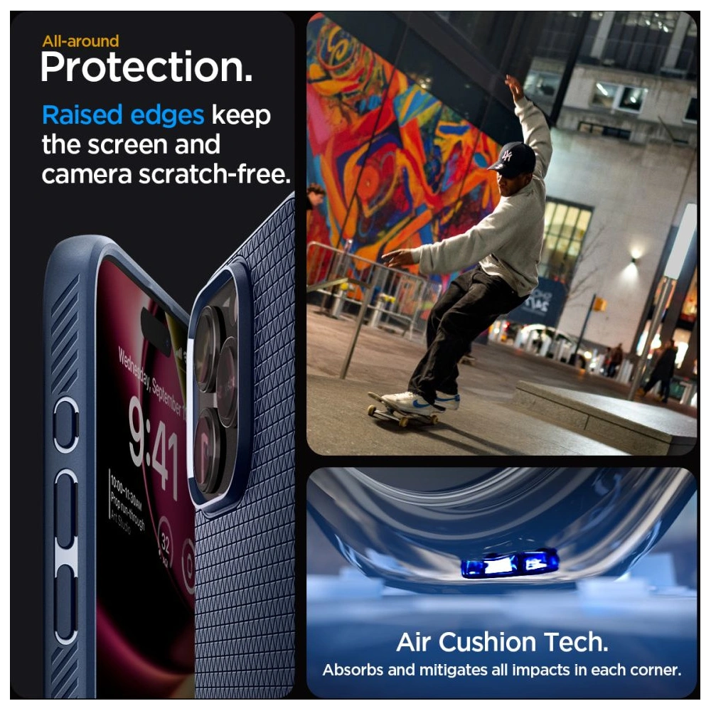 Hurtownia GSM - Etui Spigen Liquid Air Apple iPhone 15 Pro Námořnická modrá - SPN3020 - {ean13} - Hurt
