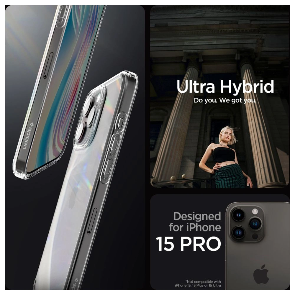 Hurtownia GSM - Etui Spigen Ultra Hybrid Apple iPhone 15 Pro Crystal Clear - SPN3022 - {ean13} - Hurt