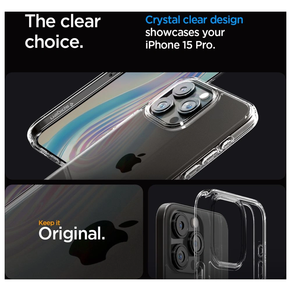 Hurtownia GSM - Case Spigen Ultra Hybrid Apple iPhone 15 Pro Crystal Clear - SPN3022 - {ean13} - Hurt