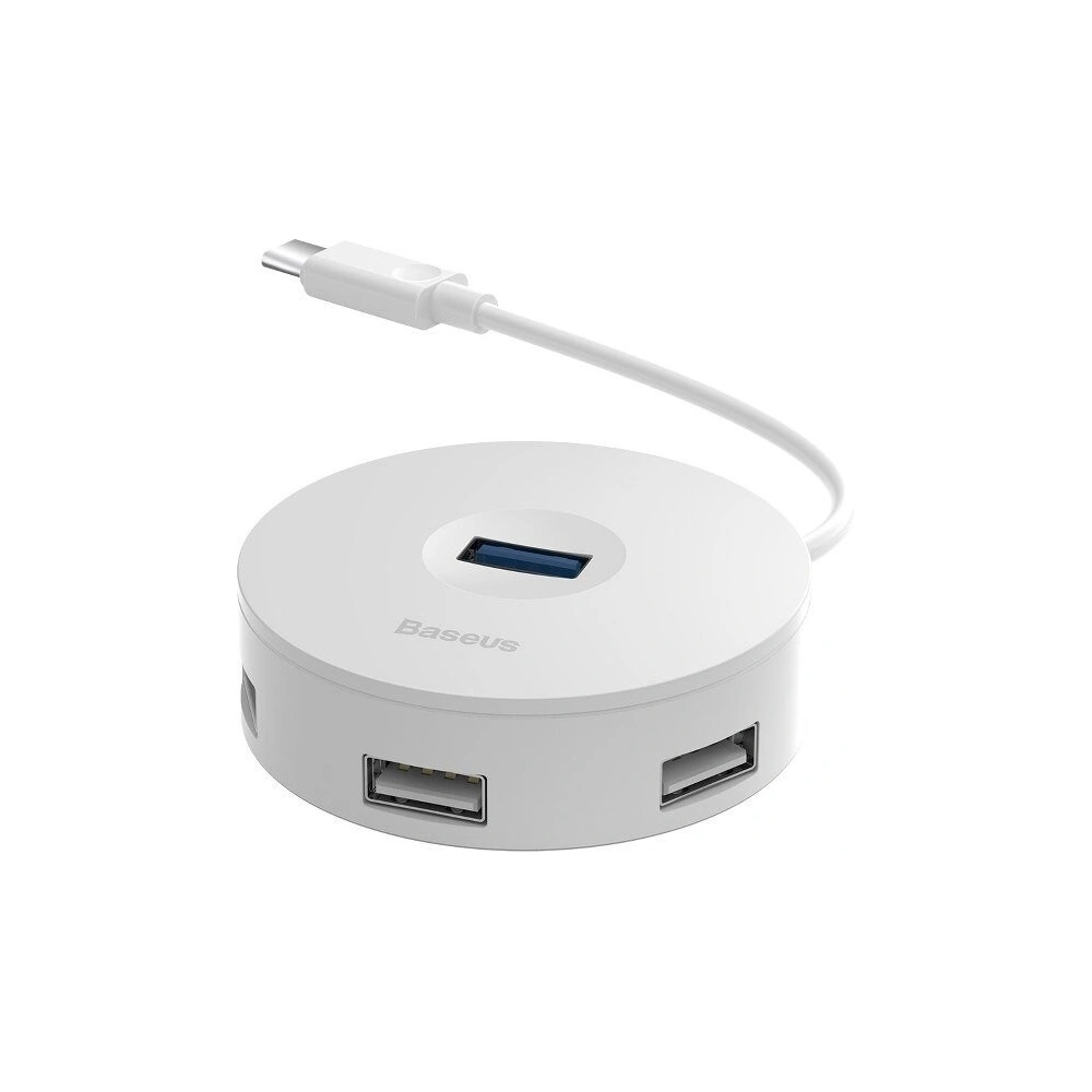 Wholesale Baseus Hub 4in1 USB-C - 3x USB 2.0 15cm White - BSU363WHT - {ean13} - Hurt