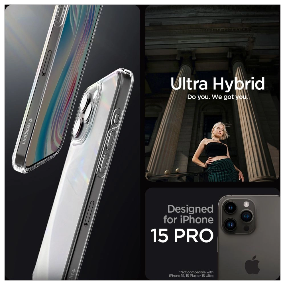 Wholesale Spigen Ultra Hybrid Apple iPhone 15 Pro Frost Clear - SPN3023 - {ean13} - Hurt