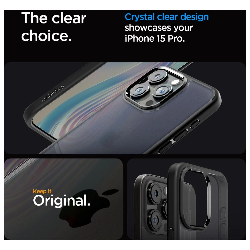 Hurtownia GSM - Etui Spigen Ultra Hybrid Apple iPhone 15 Pro Frost Fekete - SPN3024 - {ean13} - Hurt