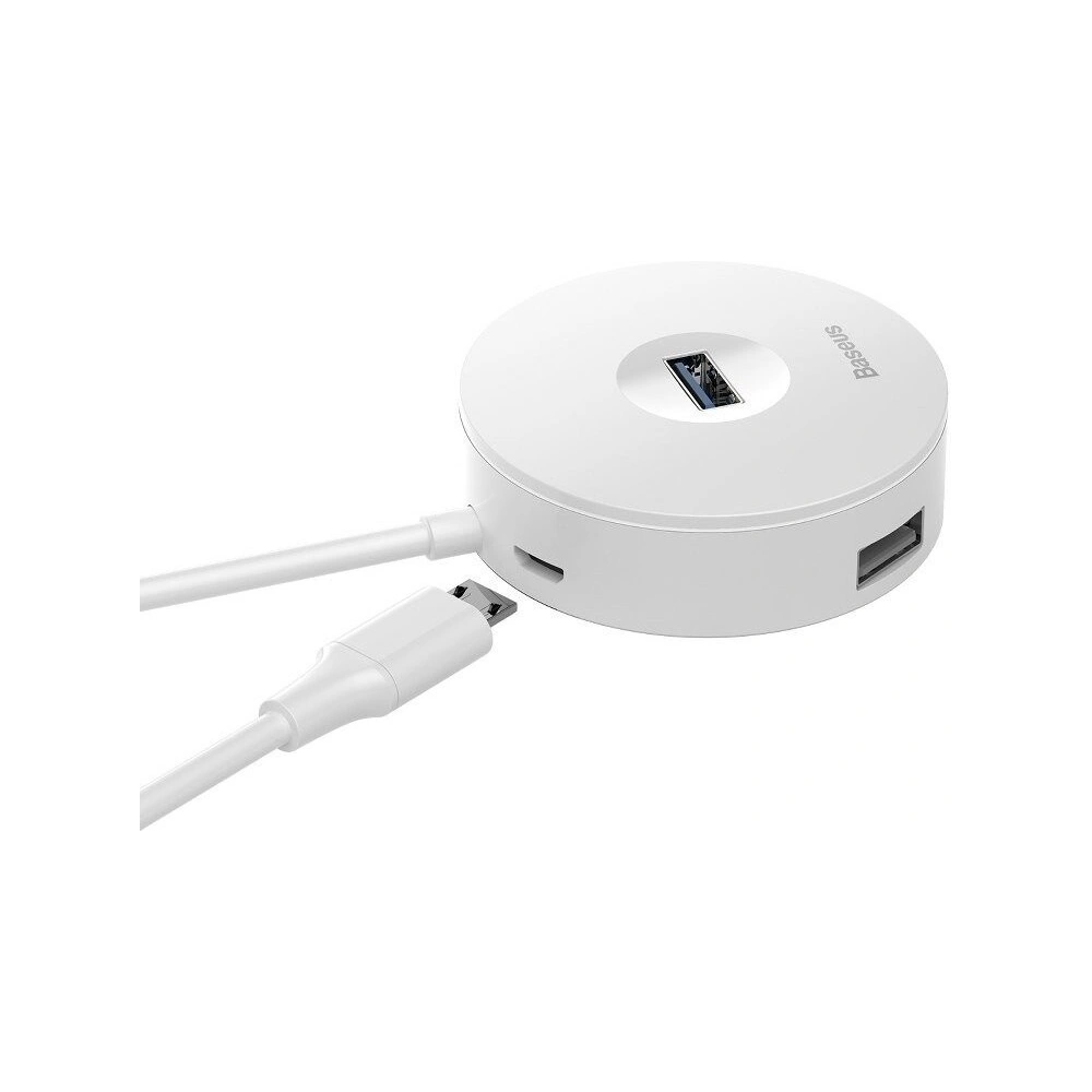 Wholesale Baseus Hub 4in1 USB-C - 3x USB 2.0 15cm White - BSU363WHT - {ean13} - Hurt