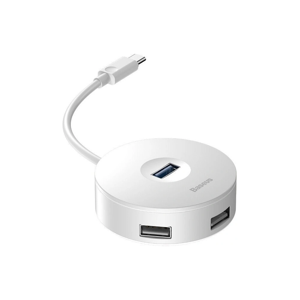 Wholesale Baseus Hub 4in1 USB-C - 3x USB 2.0 15cm White - BSU363WHT - {ean13} - Hurt