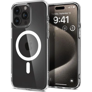 Etui Spigen Ultra Hybrid Mag MagSafe Apple iPhone 15 Pro Alb