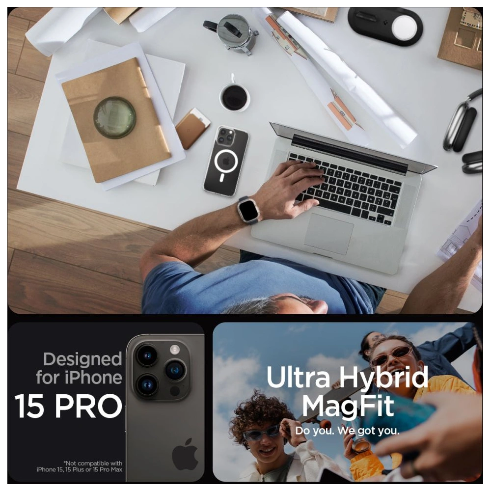 Hurtownia GSM - Etui Spigen Ultra Hybrid Mag MagSafe Apple iPhone 15 Pro Fehér - SPN3026 - {ean13} - Hurt