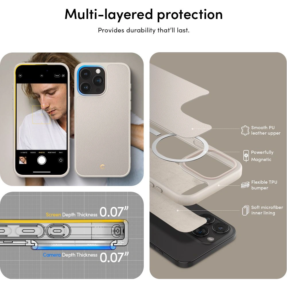 Hurtownia GSM - Etui Spigen Cyrill Kajuk Mag MagSafe Apple iPhone 15 Pro Crem - SPN3029 - {ean13} - Hurt