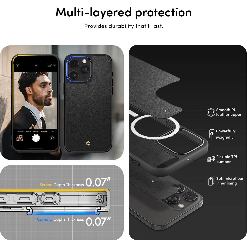 Hurtownia GSM - Etui Spigen Cyrill Kajuk Mag MagSafe Apple iPhone 15 Pro Fekete - SPN3030 - {ean13} - Hurt