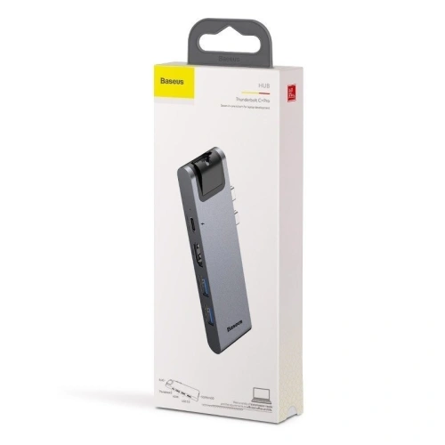 Hub Adapter 7w1 Baseus do MacBook Pro 2016/2017/2018 USB 3.0 x2, USB-C, HDMI, SD, microSD, Ethernet RJ45