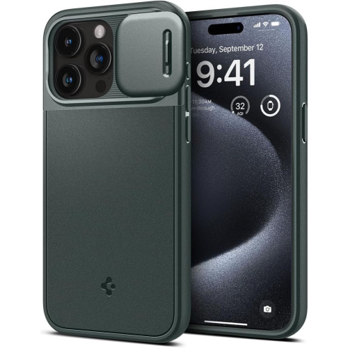 Hurtownia Spigen - 8809896750707 - SPN3040 - Etui Spigen Optik Armor Mag MagSafe Apple iPhone 15 Pro Abyss Green - B2B homescreen