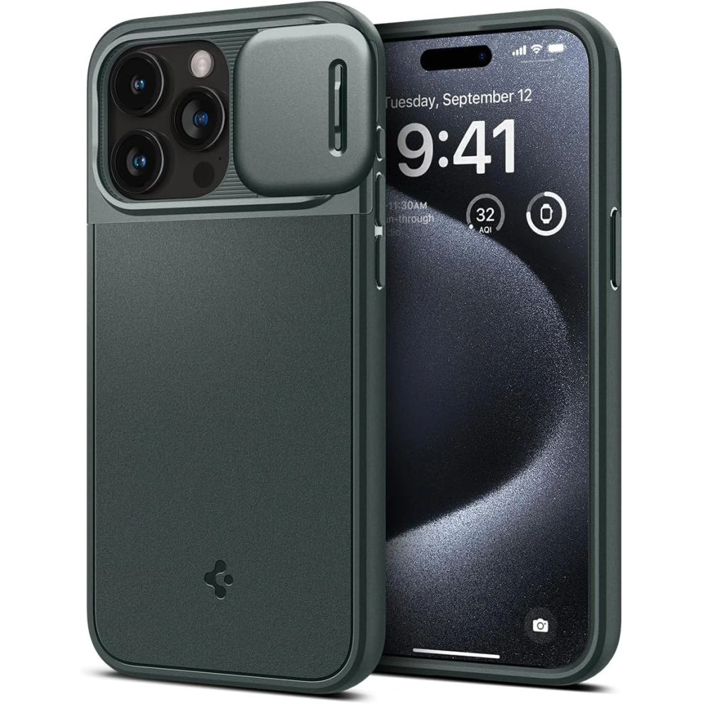 Hurtownia GSM - Case Spigen Optik Armor Mag MagSafe Apple iPhone 15 Pro Abyss Grün - SPN3040 - {ean13} - Hurt