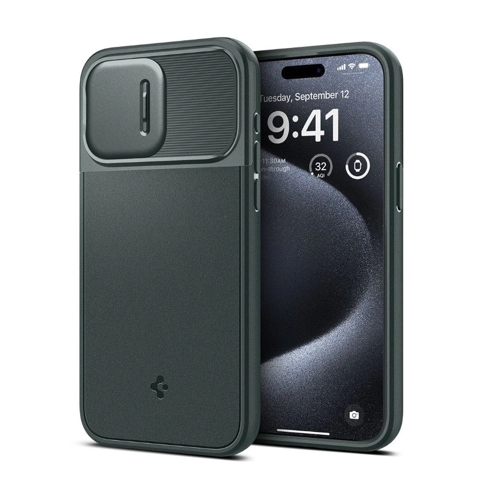Hurtownia GSM - Case Spigen Optik Armor Mag MagSafe Apple iPhone 15 Pro Abyss Grün - SPN3040 - {ean13} - Hurt
