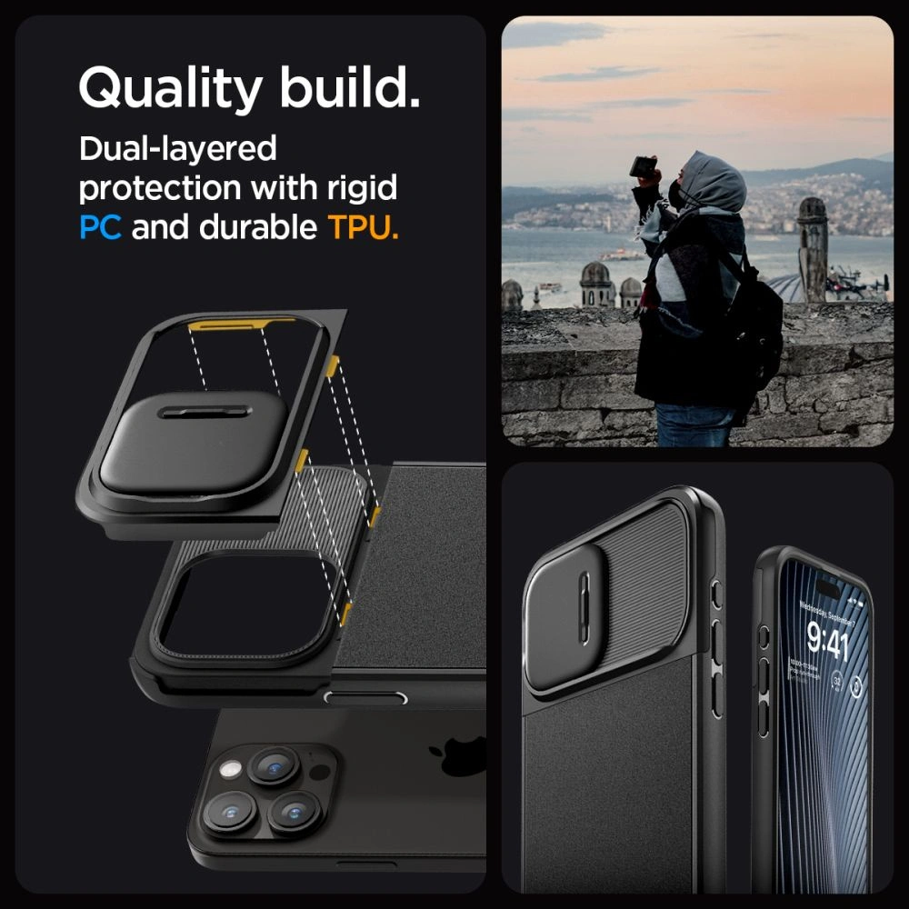 Hurtownia GSM - Etui Spigen Optik Armor Mag MagSafe Apple iPhone 15 Pro Black - SPN3041 - {ean13} - Hurt