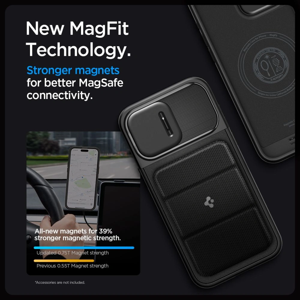 Wholesale Spigen Optik Armor Mag MagSafe Apple iPhone 15 Pro Black - SPN3041 - {ean13} - Hurt