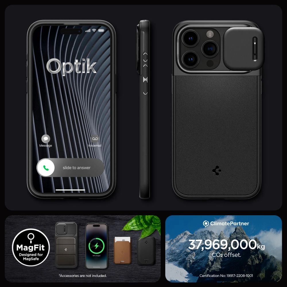 Hurtownia GSM - Etui Spigen Optik Armor Mag MagSafe Apple iPhone 15 Pro Fekete - SPN3041 - {ean13} - Hurt