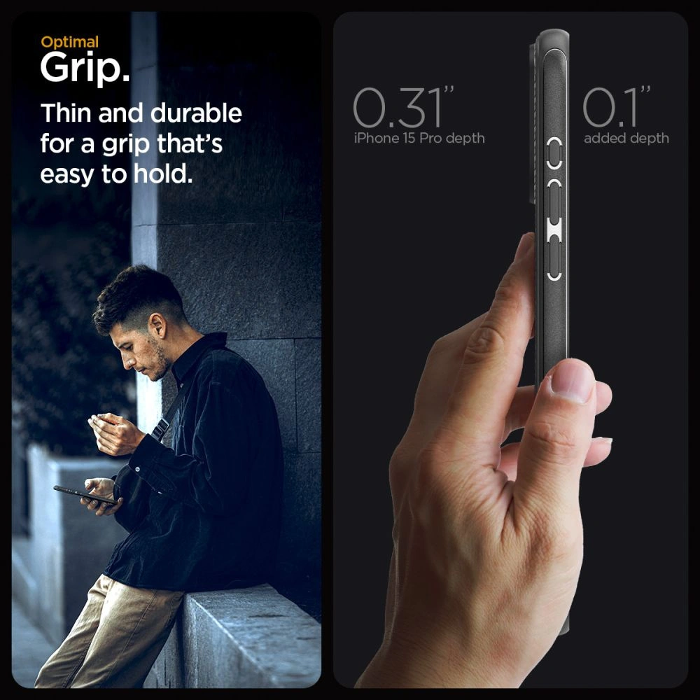 Hurtownia GSM - Etui Spigen Mag Armor MagSafe Apple iPhone 15 Pro Matná černá - SPN3043 - {ean13} - Hurt