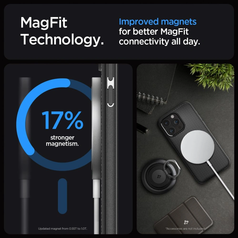 Hurtownia GSM - Etui Spigen Mag Armor MagSafe Apple iPhone 15 Pro Matná černá - SPN3043 - {ean13} - Hurt