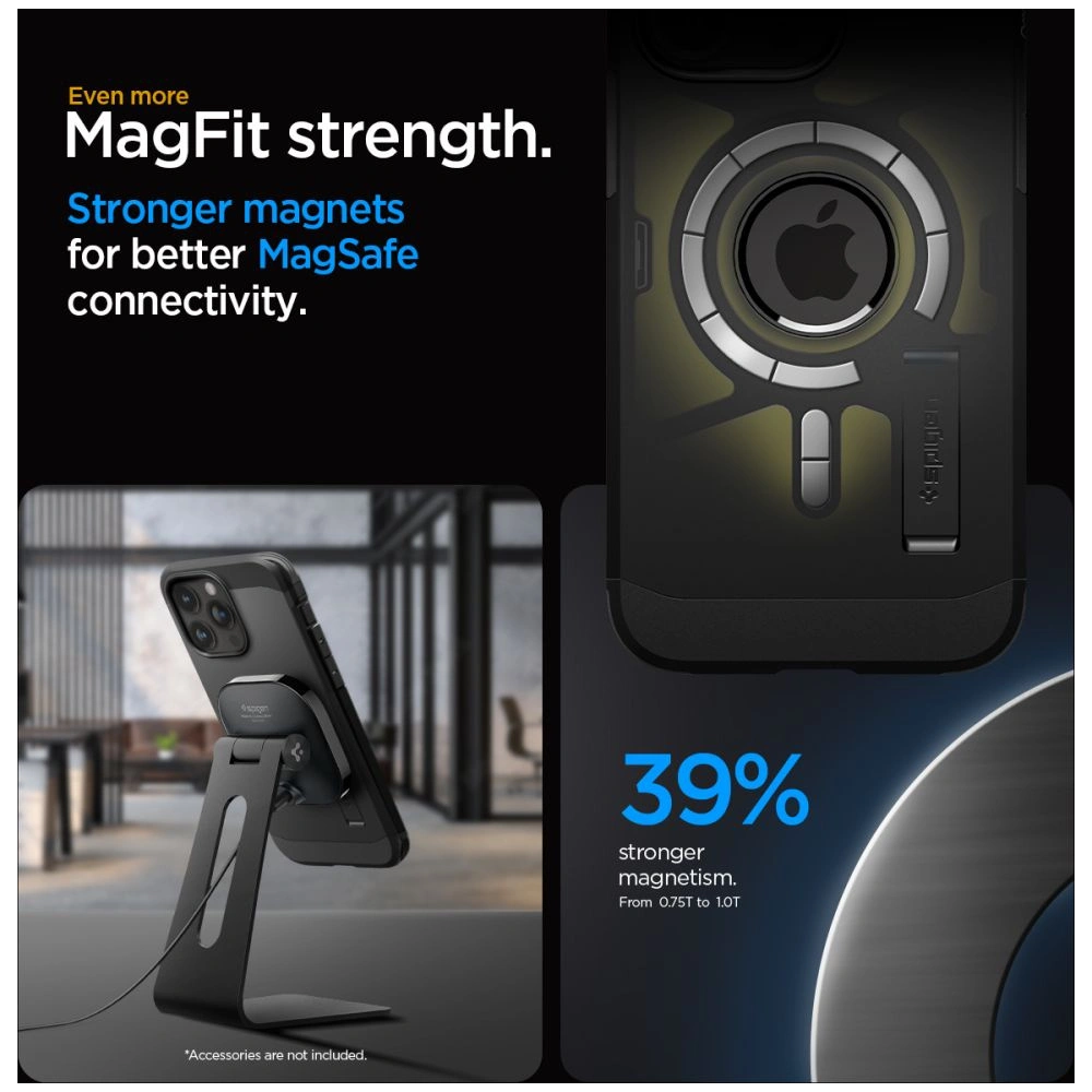Wholesale Spigen Tough Armor Mag MagSafe Apple iPhone 15 Pro Black - SPN3044 - {ean13} - Hurt