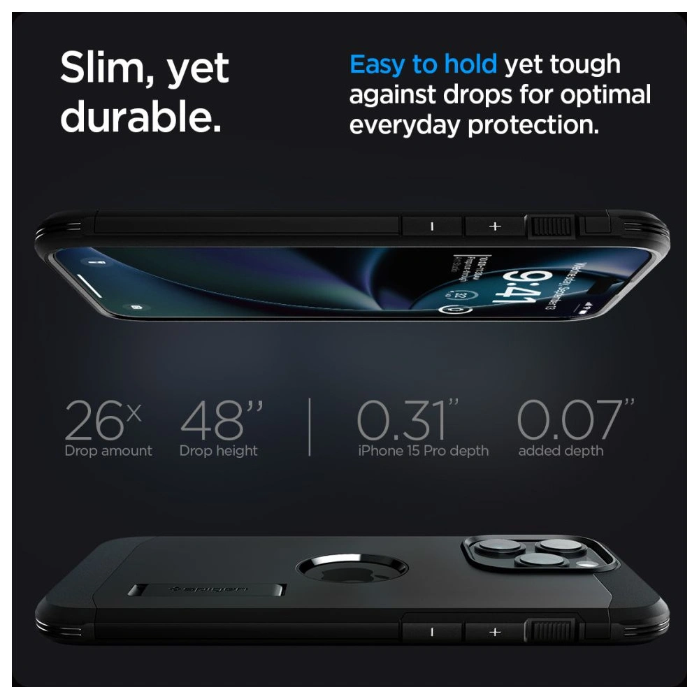 Hurtownia GSM - Etui Spigen Tough Armor Mag MagSafe Apple iPhone 15 Pro Fekete - SPN3044 - {ean13} - Hurt