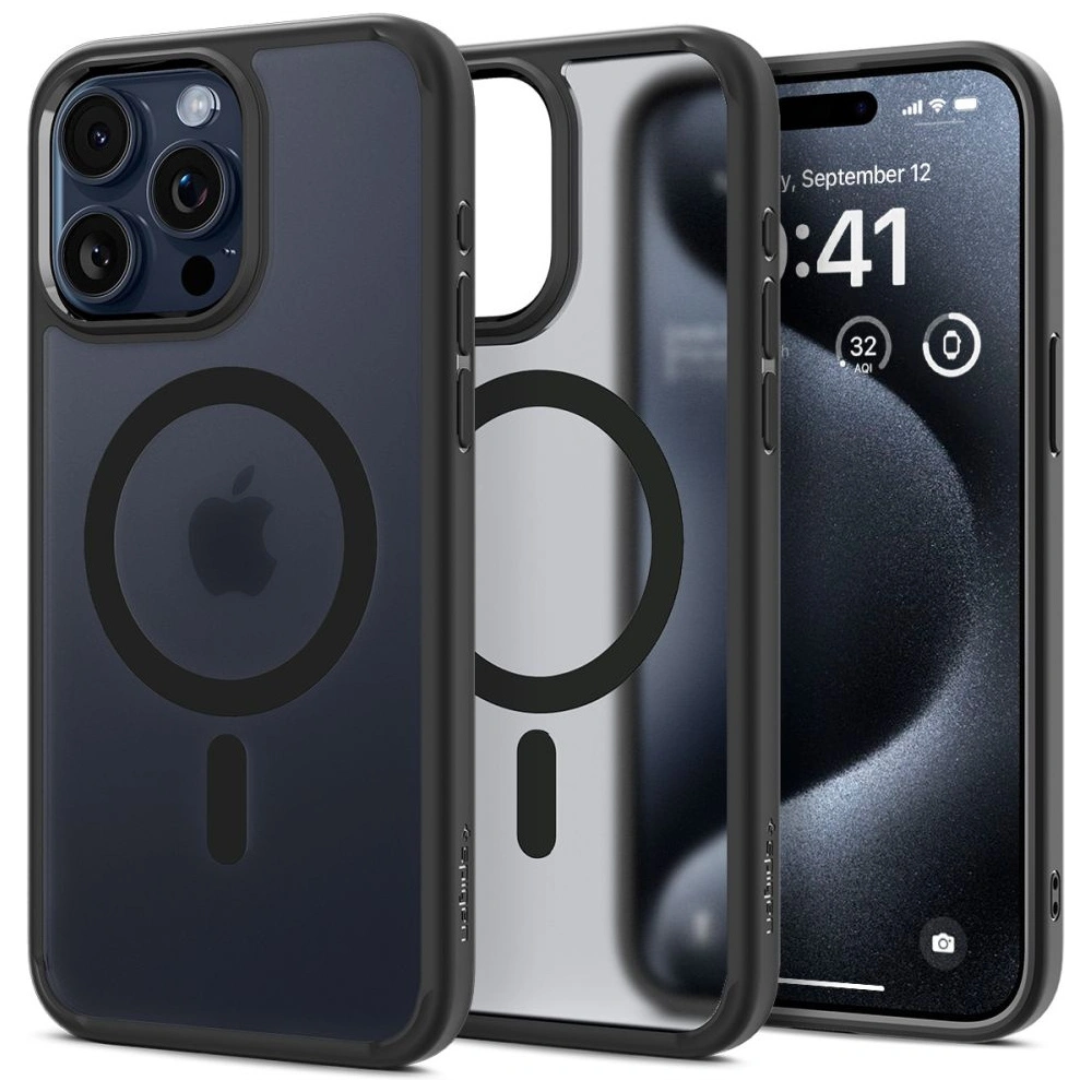 Wholesale Spigen Ultra Hybrid Mag MagSafe Apple iPhone 15 Pro Frost Black - SPN3047 - {ean13} - Hurt