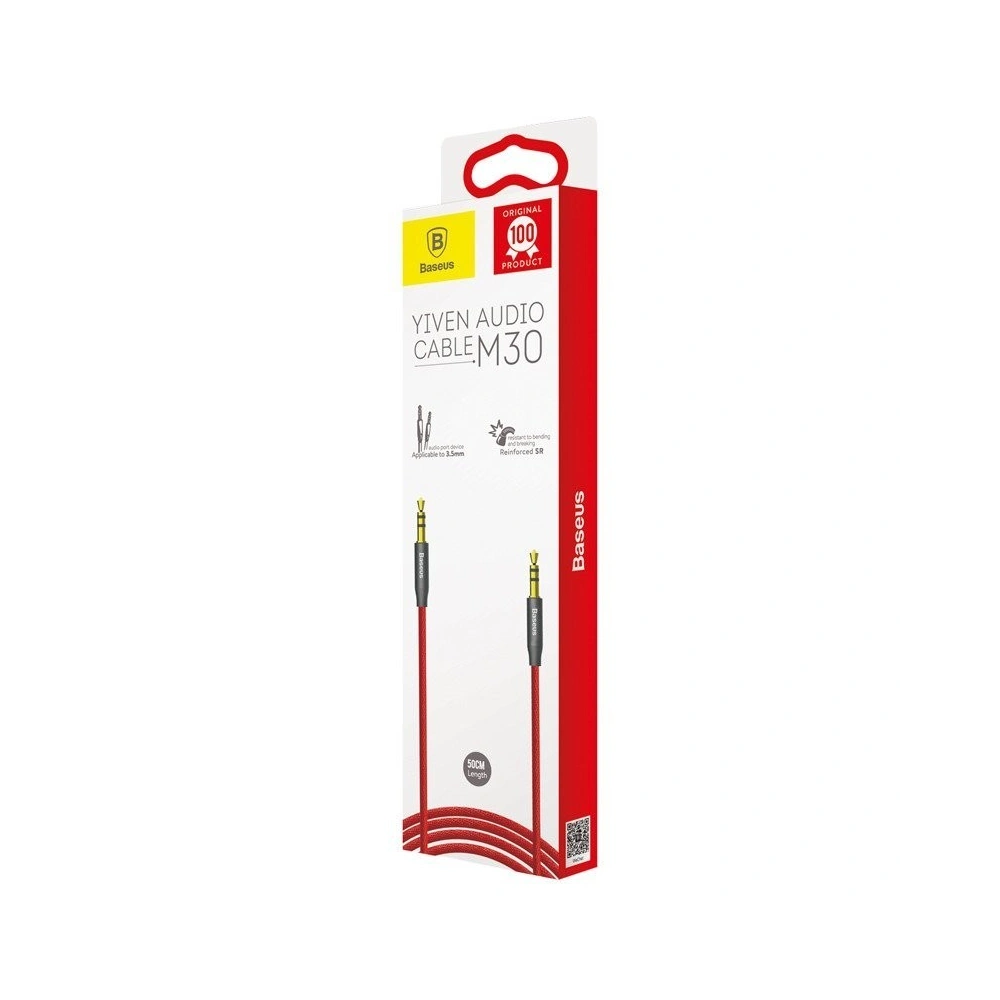 Hurtownia GSM - Kabel audio mini jack 3,5mm AUX Baseus Yiven 1,5m (czerwony) - BSU367RED - {ean13} - Hurt