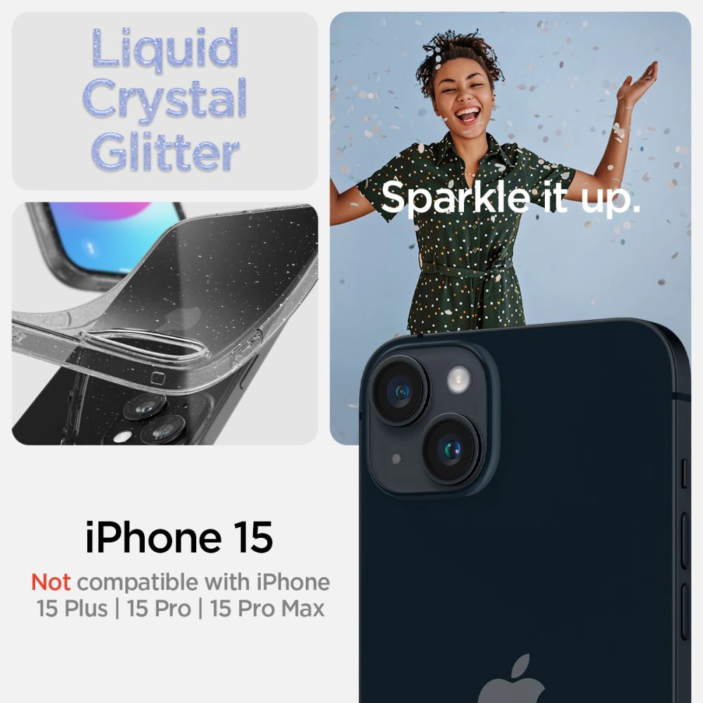 Hurtownia GSM - Case Spigen Liquid Crystal Apple iPhone 15 Glitter Crystal - SPN3053 - {ean13} - Hurt