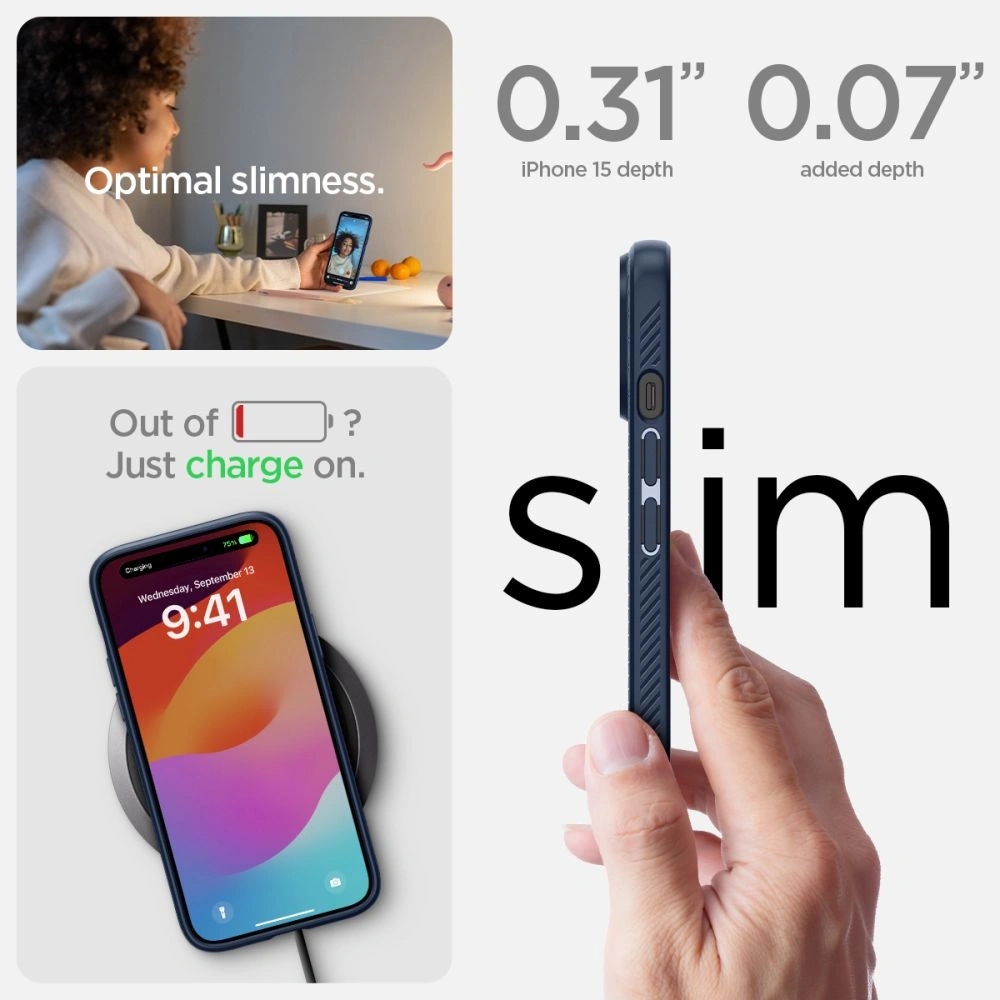Hurtownia GSM - Etui Spigen Liquid Air Apple iPhone 15 Albastru Marin - SPN3055 - {ean13} - Hurt