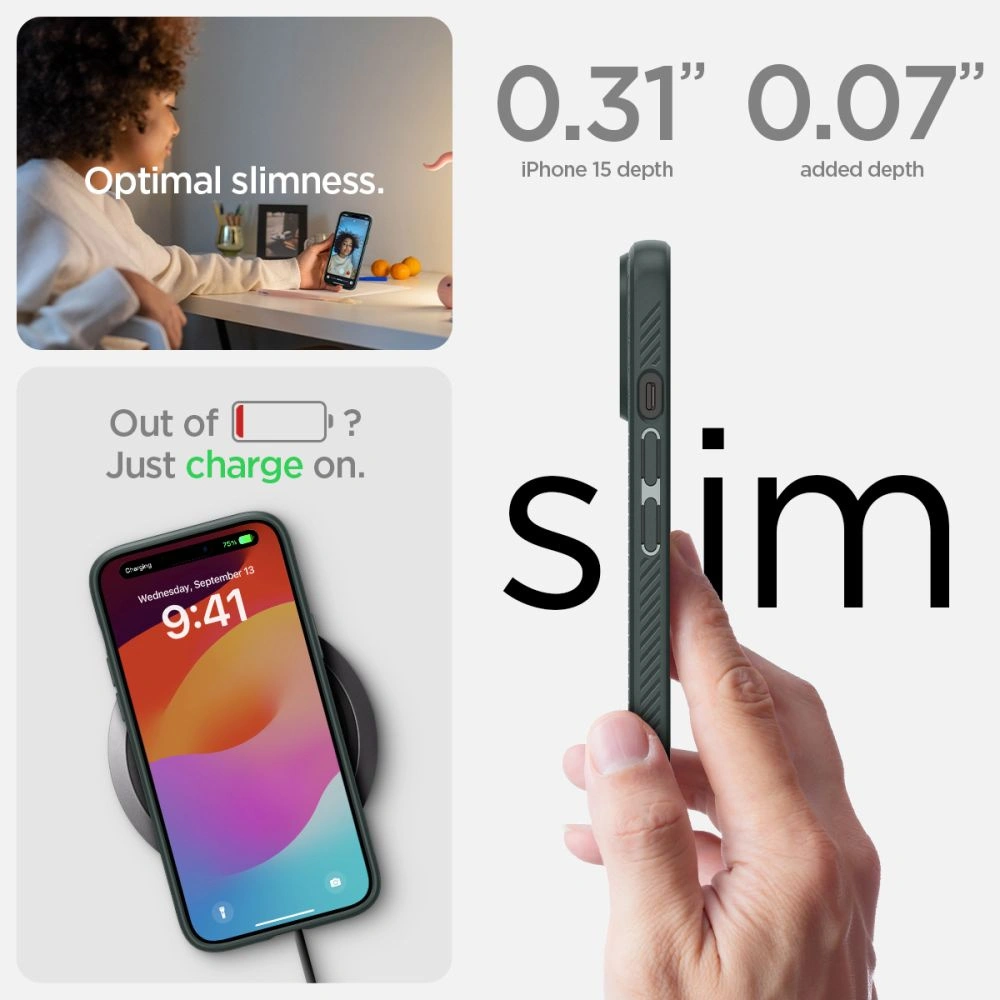 Hurtownia GSM - Etui Spigen Liquid Air Apple iPhone 15 Verde Abyssal - SPN3056 - {ean13} - Hurt