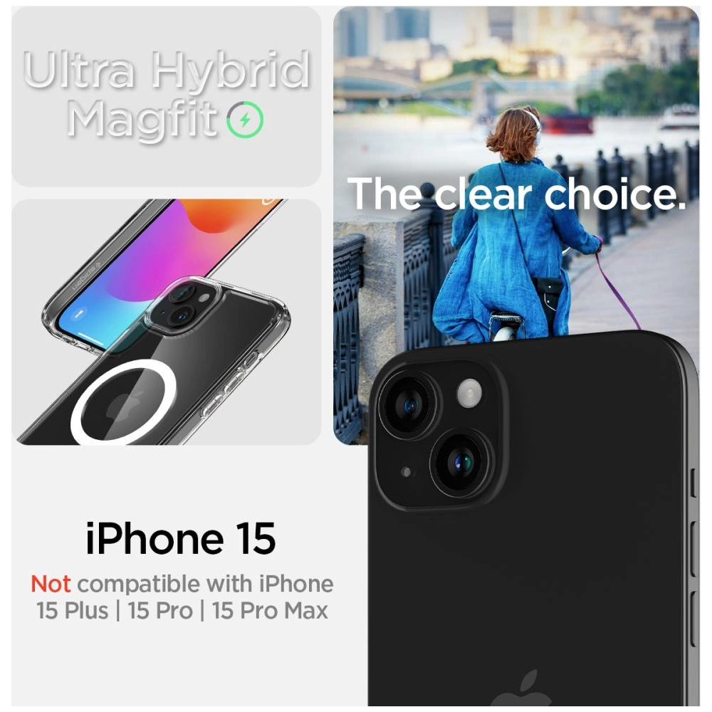 Hurtownia GSM - Etui Spigen Ultra Hybrid Mag MagSafe Apple iPhone 15 Alb - SPN3061 - {ean13} - Hurt