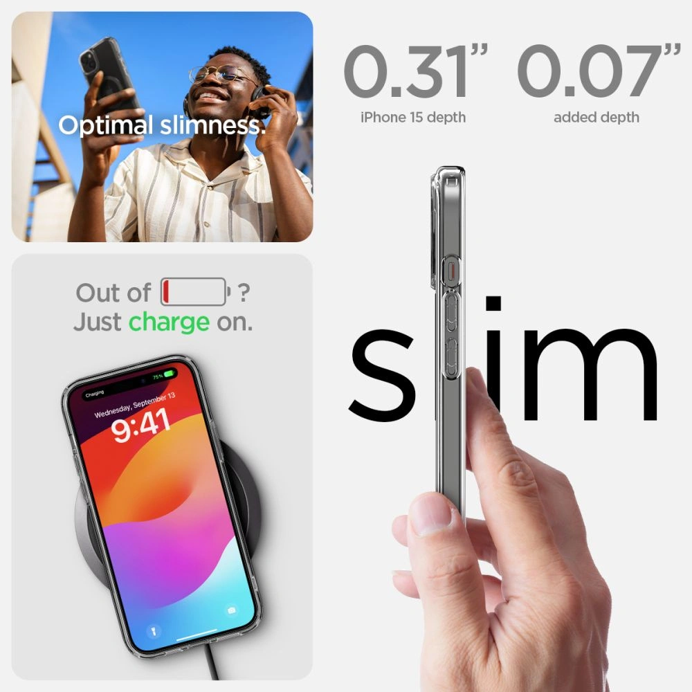 Wholesale Spigen Ultra Hybrid Mag MagSafe Apple iPhone 15 Graphite - SPN3063 - {ean13} - Hurt
