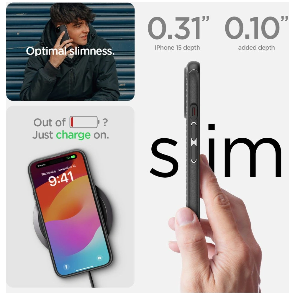 Wholesale Spigen Mag Armor MagSafe Apple iPhone 15 Matte Black - SPN3067 - {ean13} - Hurt