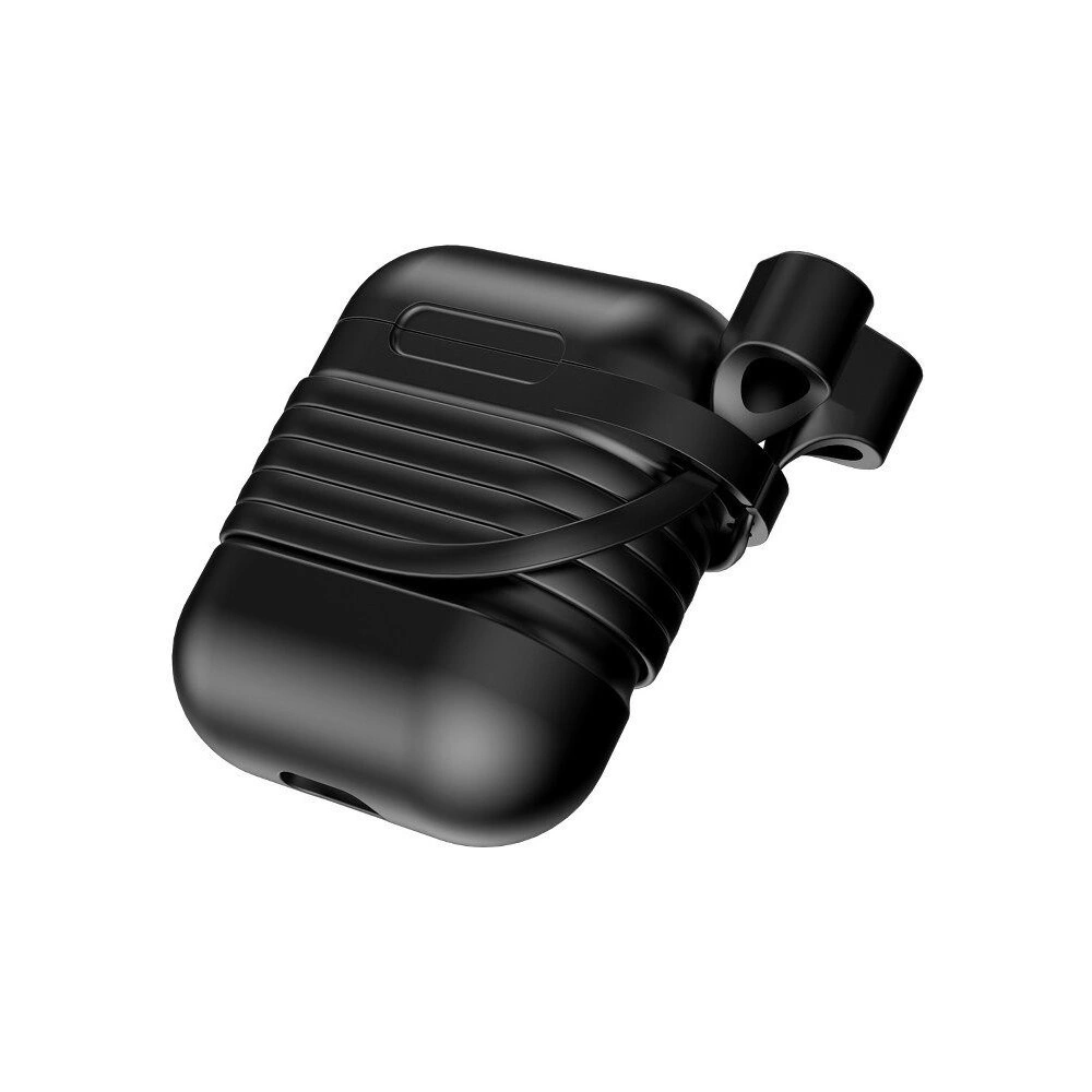 Wholesale Baseus Apple AirPods Protective Case with Earphone Strap Black - BSU372BLK - {ean13} - Hurt