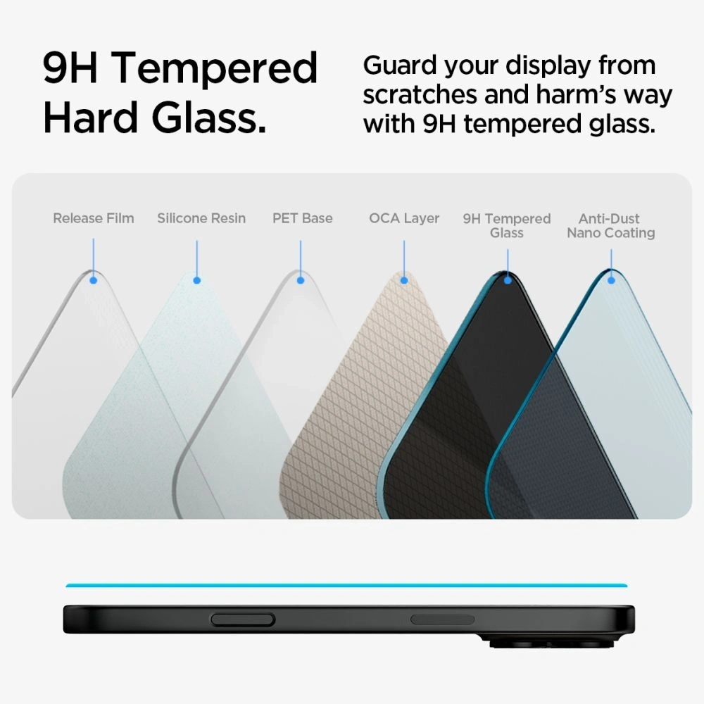 Wholesale Spigen GLAS.tR ez Fit Apple iPhone 15 / 16 Privacy [2 PACK] - SPN3076 - {ean13} - Hurt