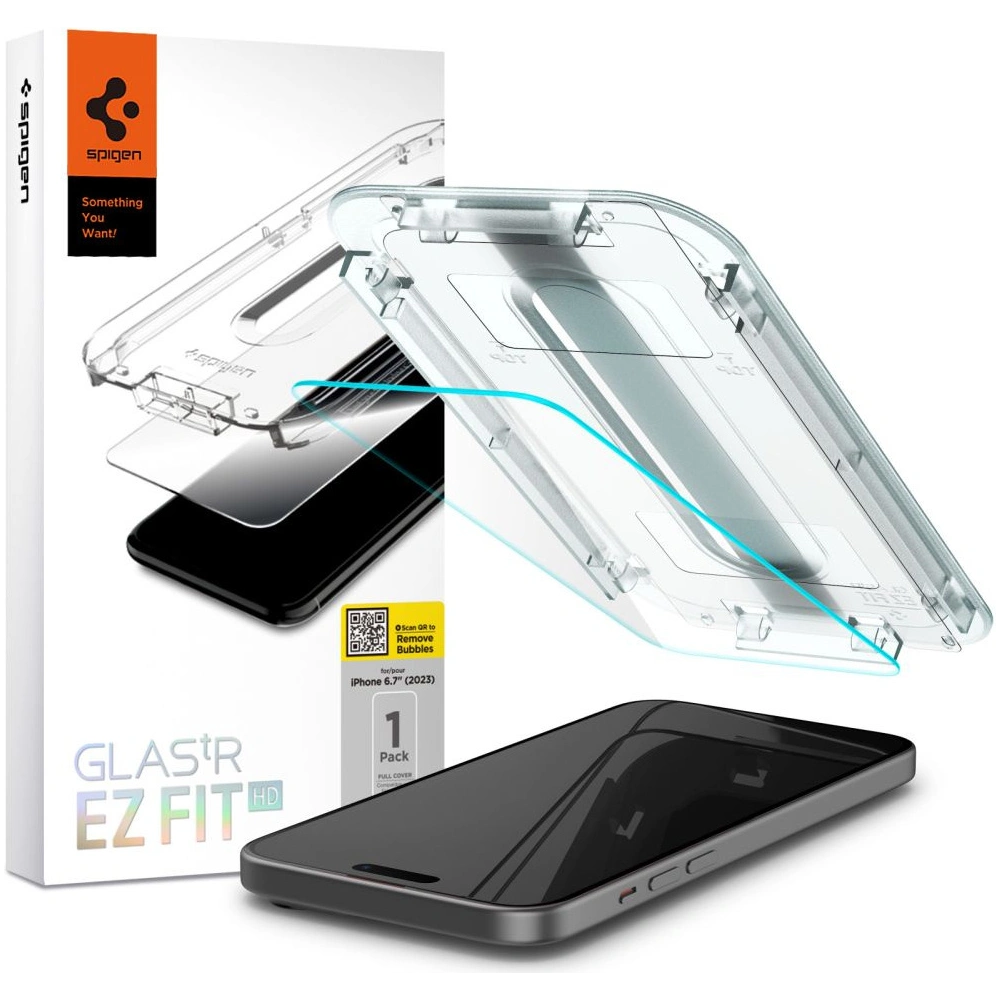 Hurtownia GSM - Gehärtetes Glas Spigen GLAS.tR ez Fit Apple iPhone 15 Plus / 14 Plus Clear - SPN3080 - {ean13} - Hurt
