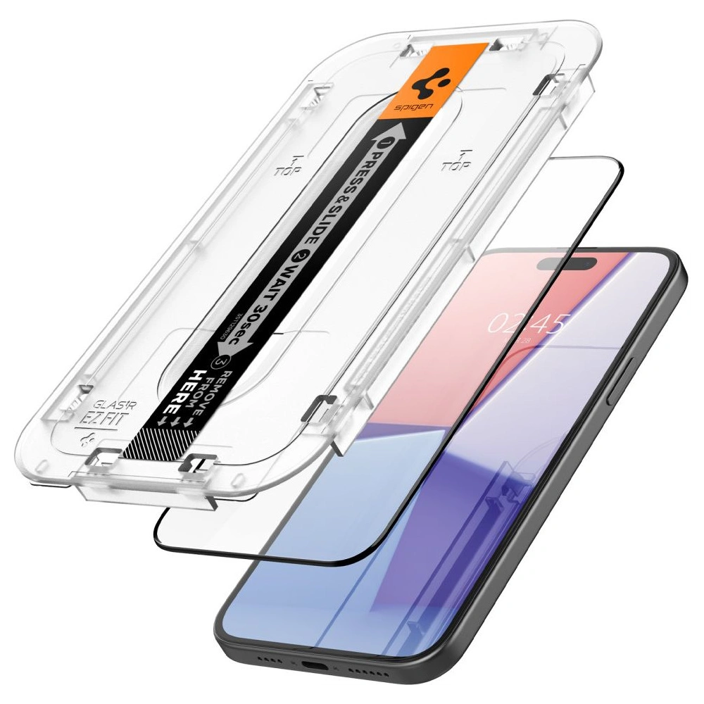 Hurtownia GSM - Gehärtetes Glas Spigen GLAS.tR ez Fit FC Apple iPhone 15 Plus / 14 Plus Schwarz - SPN3081 - {ean13} - Hurt