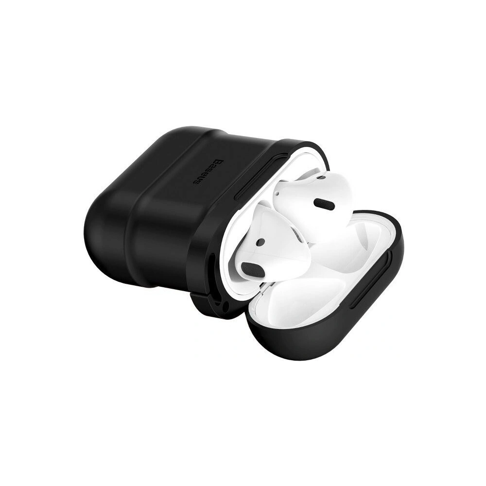 Wholesale Baseus Apple AirPods Protective Case with Earphone Strap Black - BSU372BLK - {ean13} - Hurt