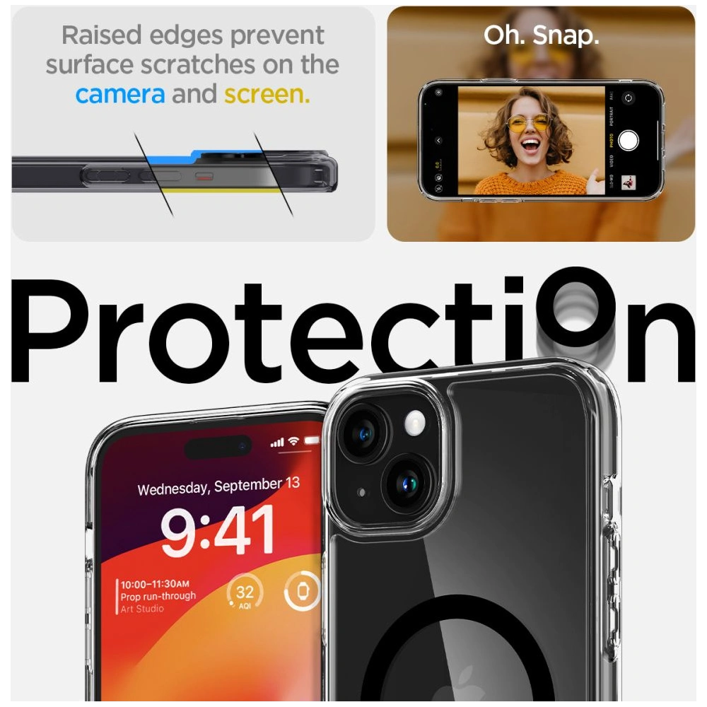 Hurtownia GSM - Case Spigen Ultra Hybrid Mag MagSafe Apple iPhone 15 Plus / 14 Plus Schwarz - SPN3084 - {ean13} - Hurt