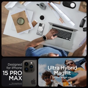 Wholesale Spigen Ultra Hybrid Mag MagSafe Apple iPhone 15 Pro Max Zero One White - SPN3085 - {ean13} - Hurt
