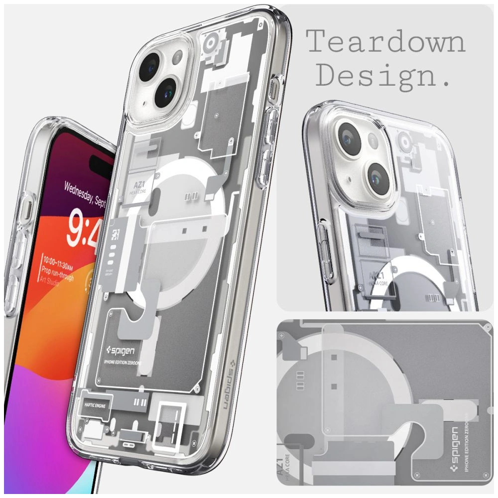 Wholesale Spigen Ultra Hybrid Mag MagSafe Apple iPhone 15 Plus / 14 Plus Zero One White - SPN3086 - {ean13} - Hurt