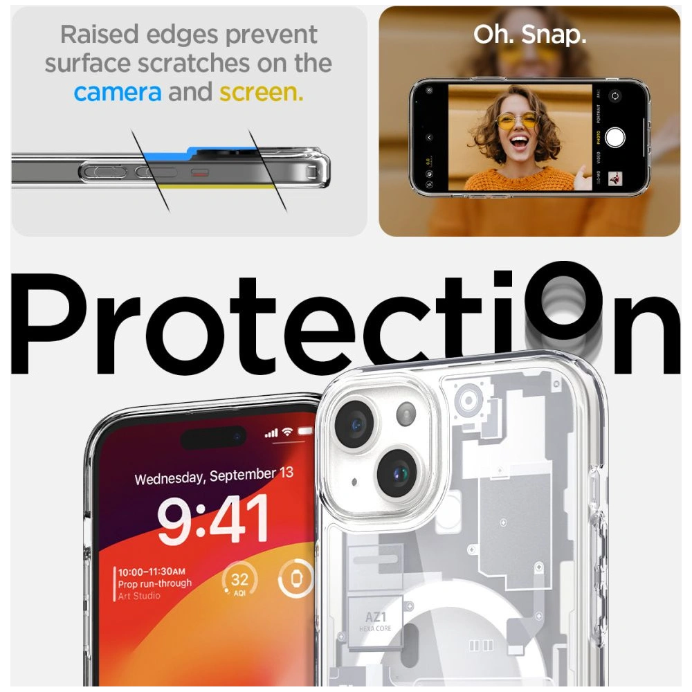 Hurtownia GSM - Case Spigen Ultra Hybrid Mag MagSafe Apple iPhone 15 Plus / 14 Plus Zero One Weiß - SPN3086 - {ean13} - Hurt