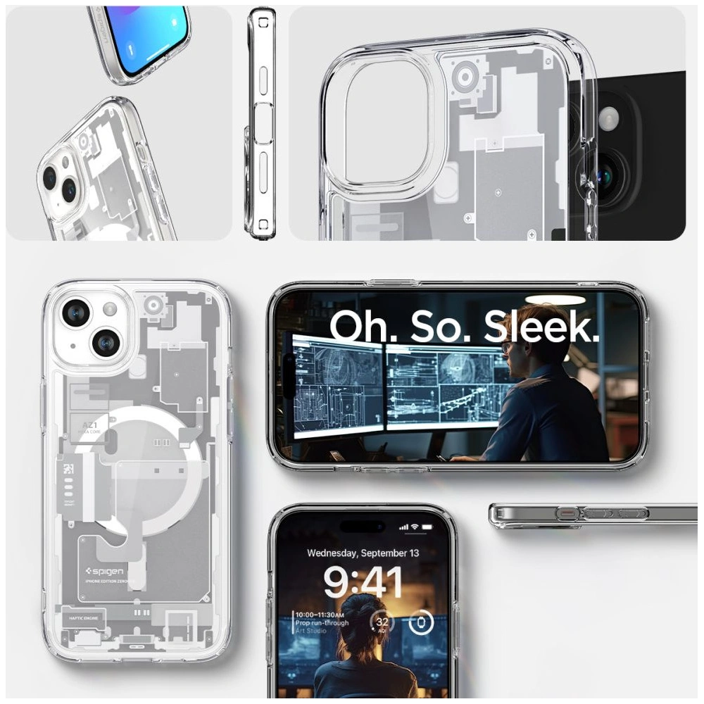 Hurtownia GSM - Case Spigen Ultra Hybrid Mag MagSafe Apple iPhone 15 Plus / 14 Plus Zero One Weiß - SPN3086 - {ean13} - Hurt