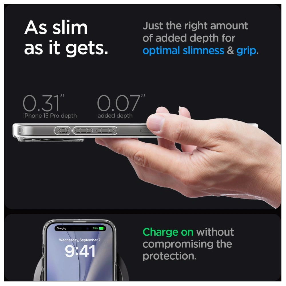 Wholesale Spigen Ultra Hybrid Mag MagSafe Apple iPhone 15 Pro Zero One White - SPN3087 - {ean13} - Hurt