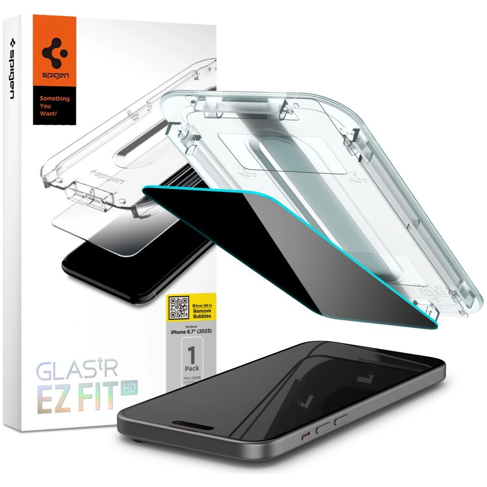 Hurtownia GSM - Gehärtetes Glas Spigen GLAS.tR ez Fit Apple iPhone 15 Plus / 14 Plus Datenschutz - SPN3090 - {ean13} - Hurt