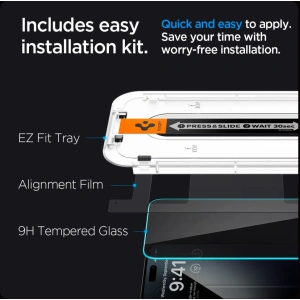 Szkło hartowane Spigen GLAS.tR ez Fit Apple iPhone 15 Plus / 14 Plus Privacy