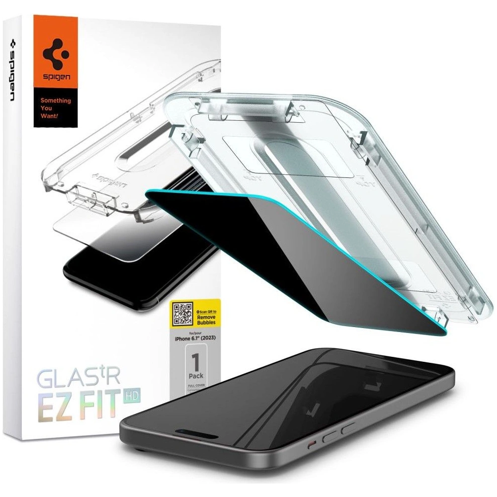 Hurtownia GSM - Gehärtetes Glas Spigen GLAS.tR ez Fit Apple iPhone 15 Pro Privacy - SPN3091 - {ean13} - Hurt