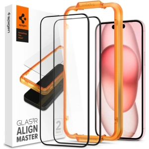 Szkło hartowane Spigen GLAS.tR AlignMaster FC Apple iPhone 15 Plus / 14 Plus Black [2 PACK]