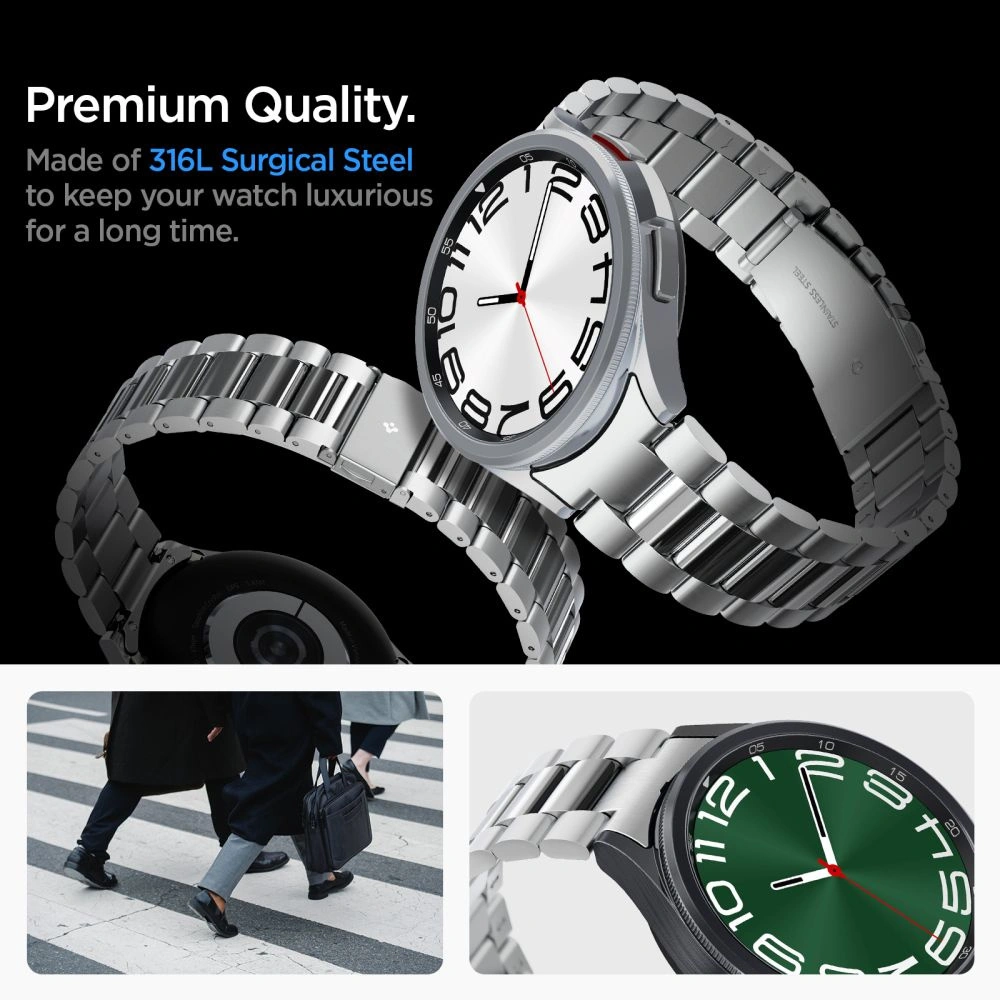 Wholesale Spigen Modern Fit Band Samsung Galaxy Watch 6 Classic 47mm Silver - SPN3094 - {ean13} - Hurt