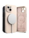Etui Ringke Silicone Magnetic MagSafe Apple iPhone 15 Růžový písek
