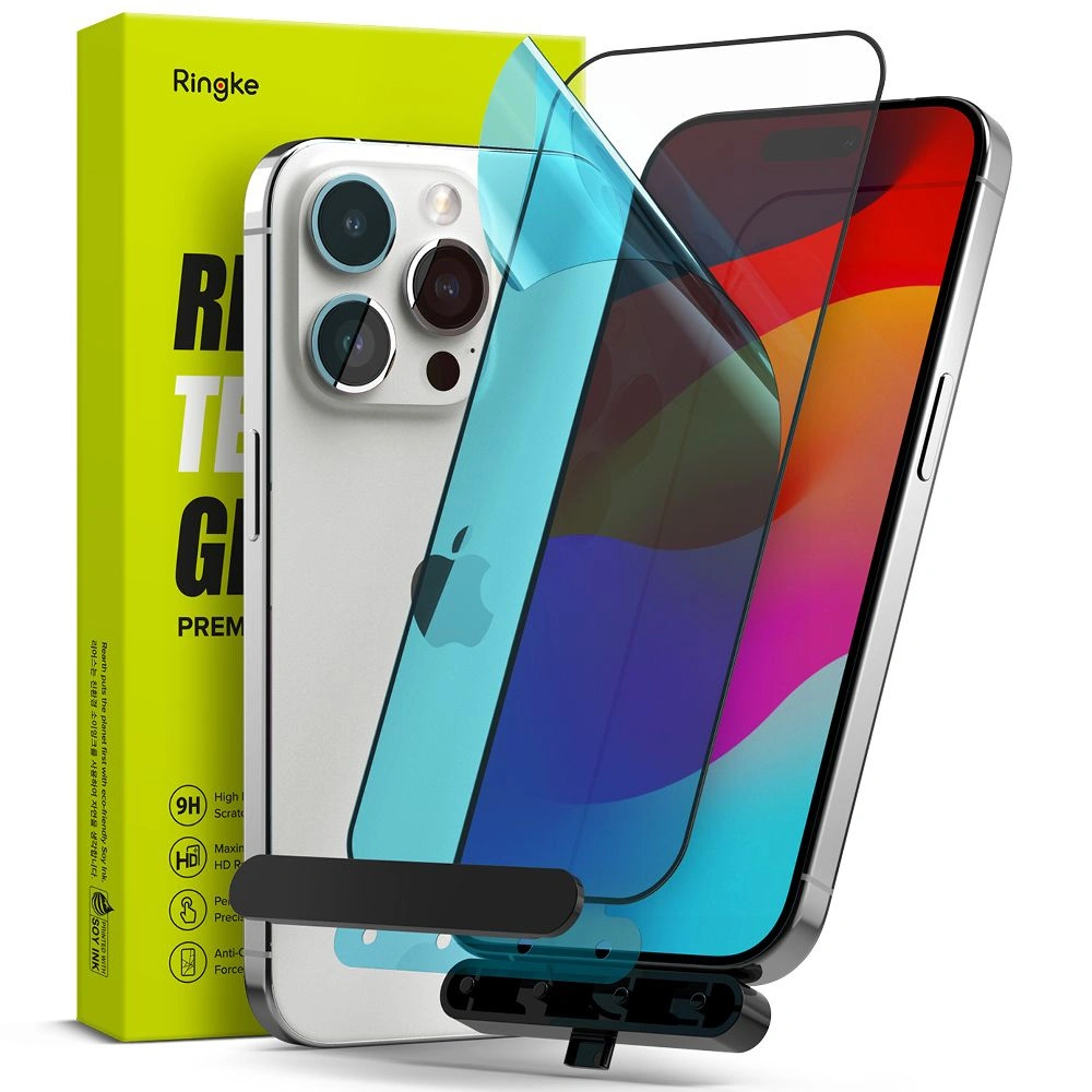Hurtownia GSM - Gehärtetes Glas Ringke für Apple iPhone 15 Pro Max Schwarz - RGK1867 - {ean13} - Hurt